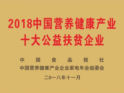 中國營養(yǎng)健康產(chǎn)業(yè)十大公益扶貧企業(yè)(2018.11)